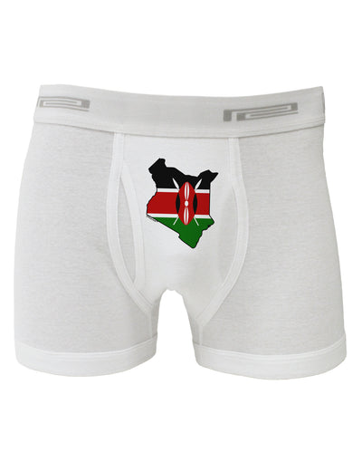 Kenya Flag Silhouette Boxer Briefs-Boxer Briefs-TooLoud-White-Small-Davson Sales