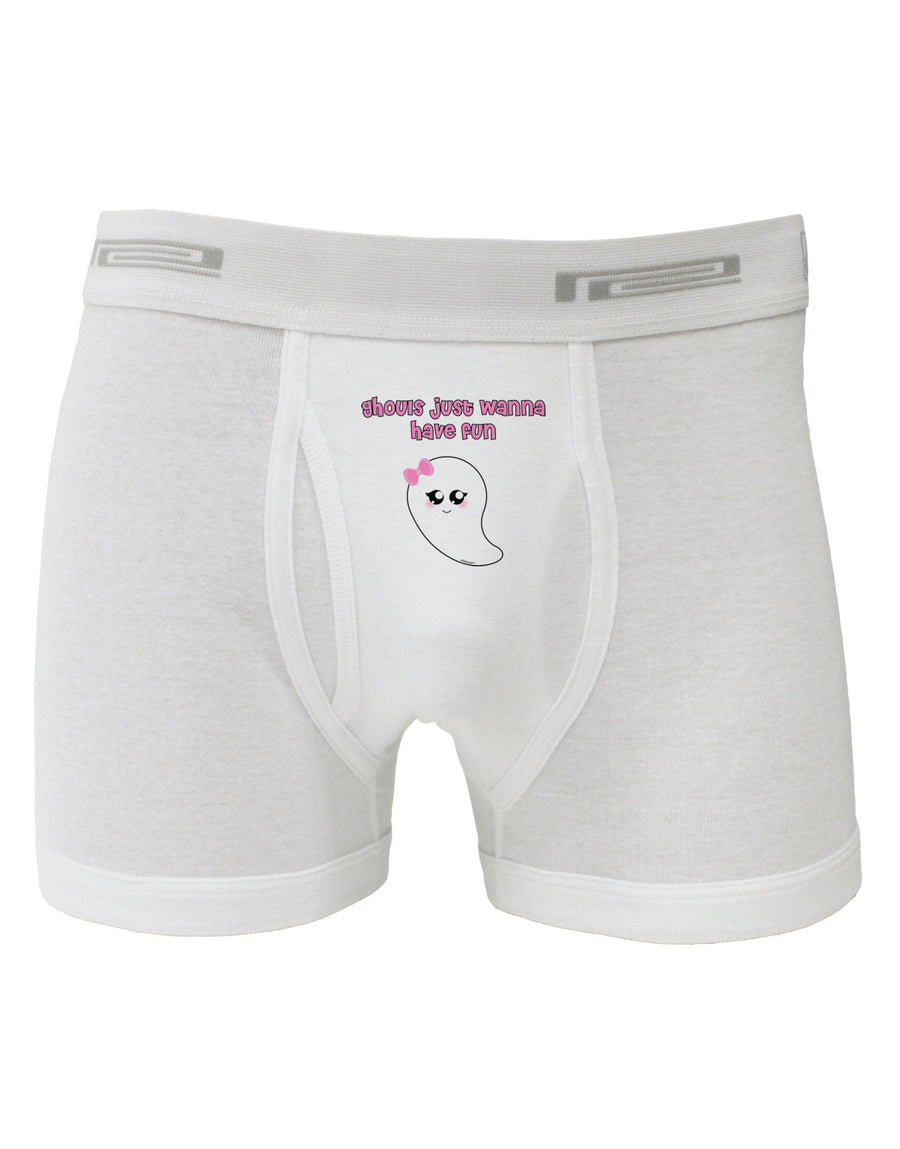 Ghouls Just Wanna Have Fun Cute Ghost - Halloween Boxer Briefs-Boxer Briefs-TooLoud-White-Small-Davson Sales