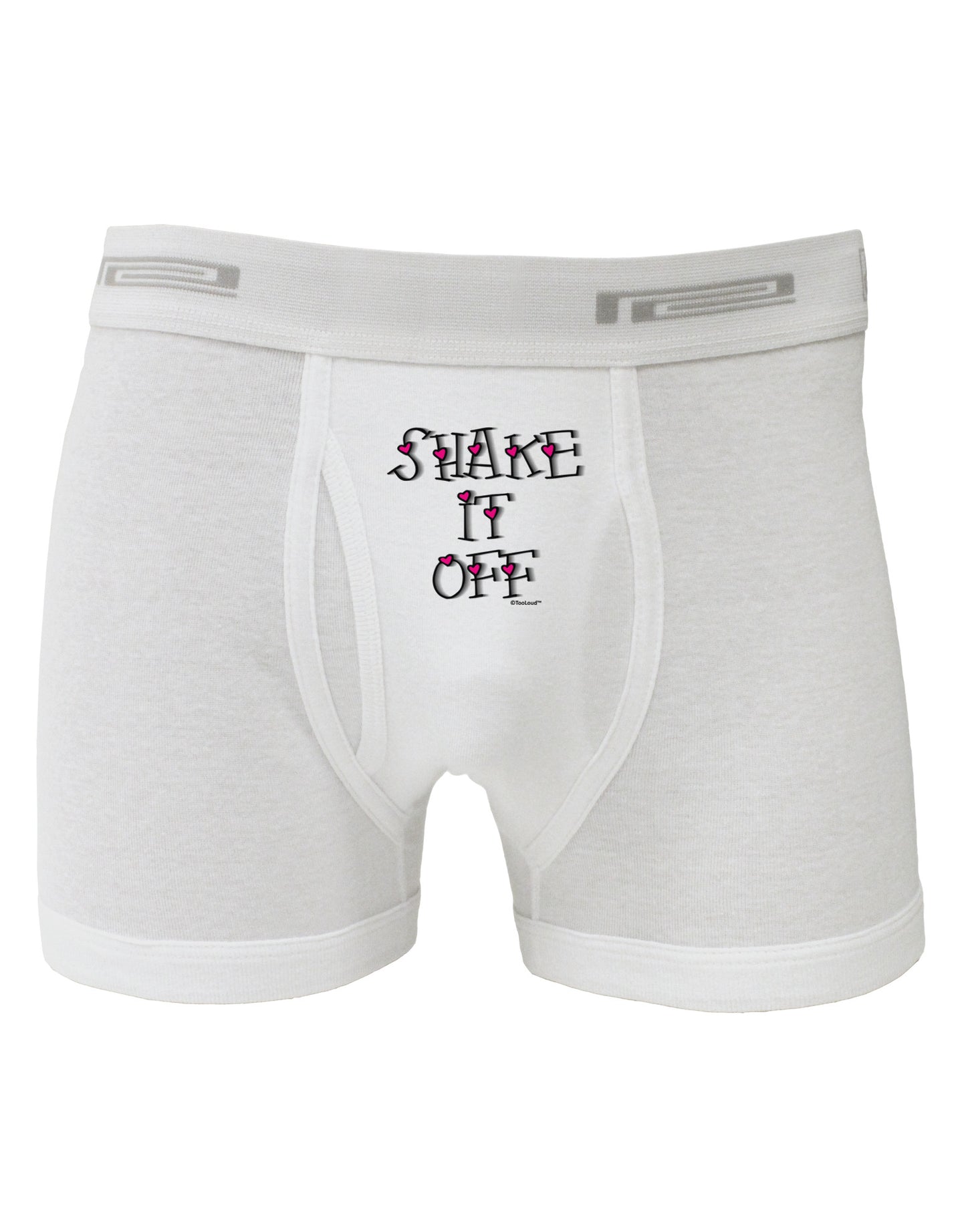 Shake It Off Text Cute with Hearts Boxer Briefs by TooLoud-Boxer Briefs-TooLoud-White-Small-Davson Sales