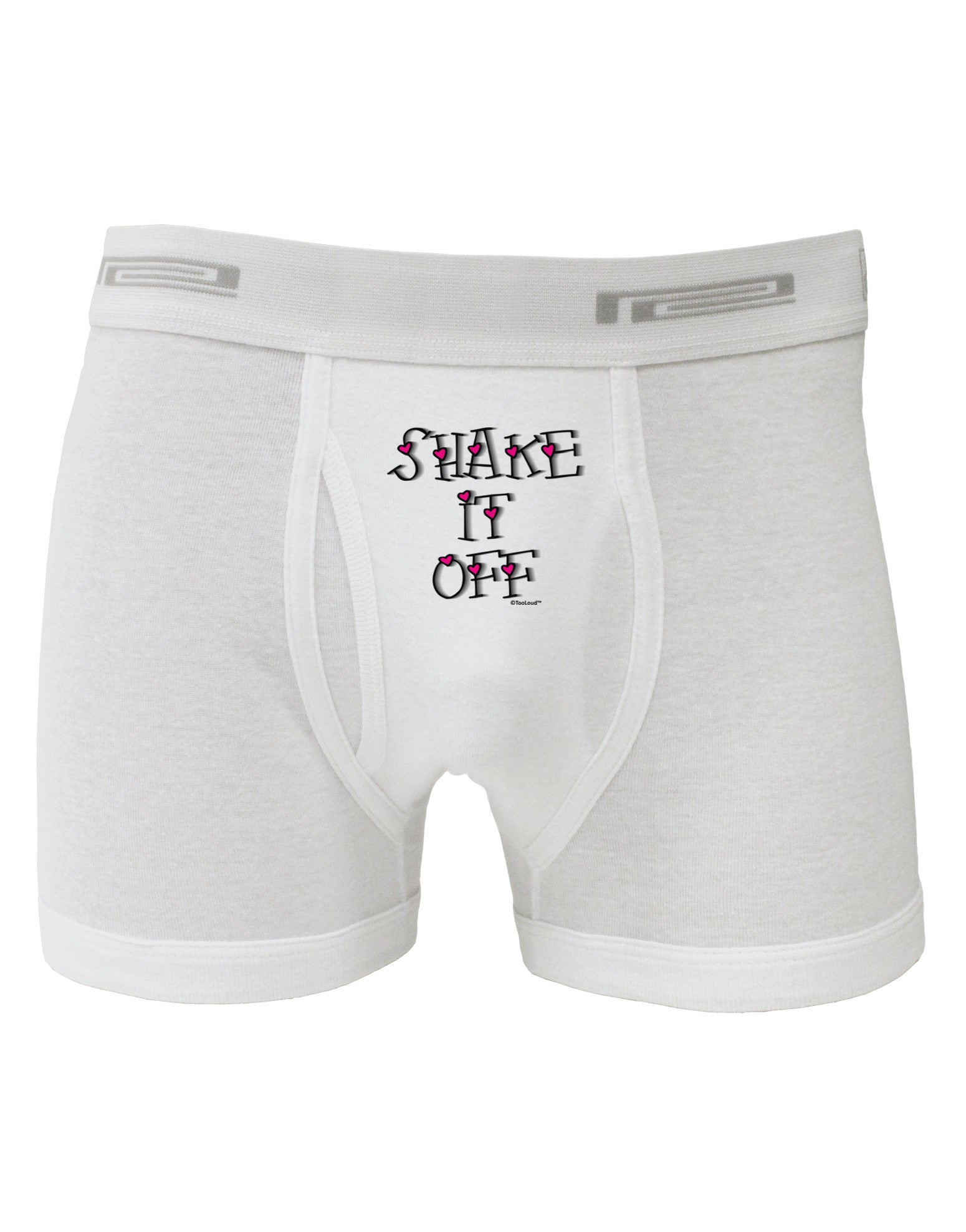 Shake It Off Text Cute with Hearts Boxer Briefs by TooLoud-Boxer Briefs-TooLoud-White-Small-Davson Sales