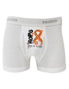 Hope for a Cure - Orange Ribbon Leukemia - Flowers Boxer Briefs-Boxer Briefs-TooLoud-White-Small-Davson Sales