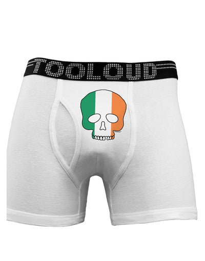 Skull Flag Ireland Boxer Briefs-Boxer Briefs-TooLoud-White-Small-Davson Sales