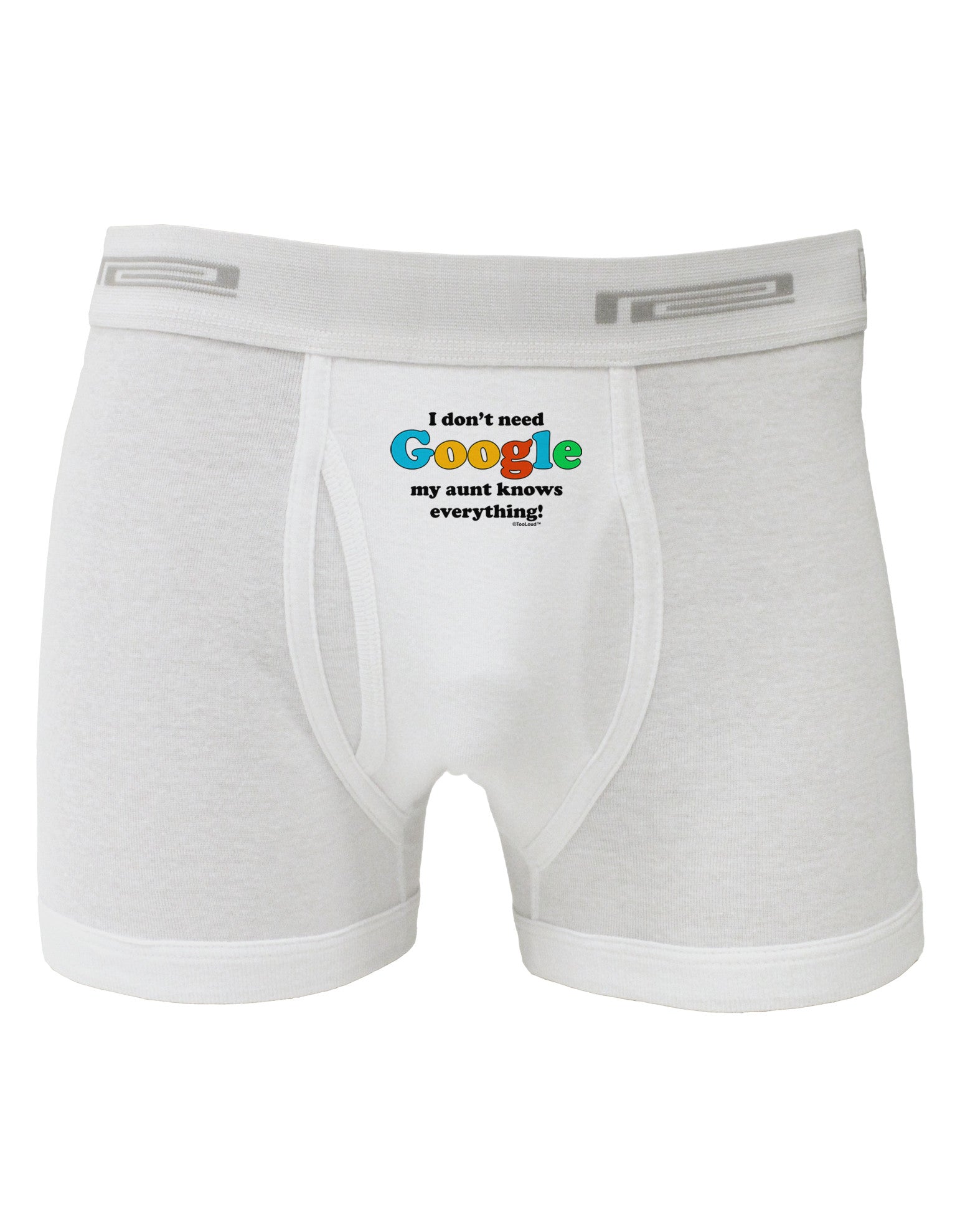 I Don't Need Google - Aunt Boxer Briefs-Boxer Briefs-TooLoud-White-Small-Davson Sales