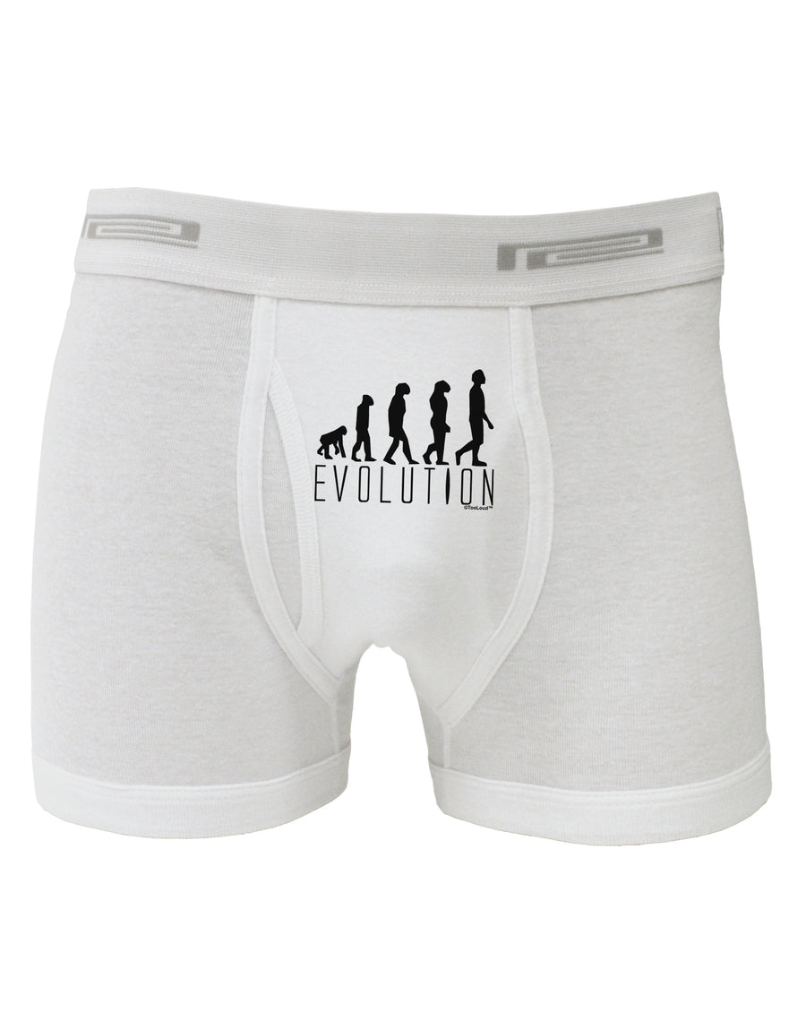 Evolution of Man Boxer Briefs by TooLoud-Boxer Briefs-TooLoud-White-Small-Davson Sales