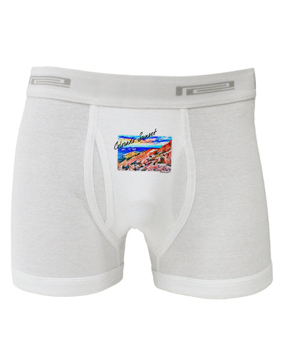 Colorado Mtn Sunset Bold WaterColor Boxer Briefs-Boxer Briefs-TooLoud-White-Small-Davson Sales