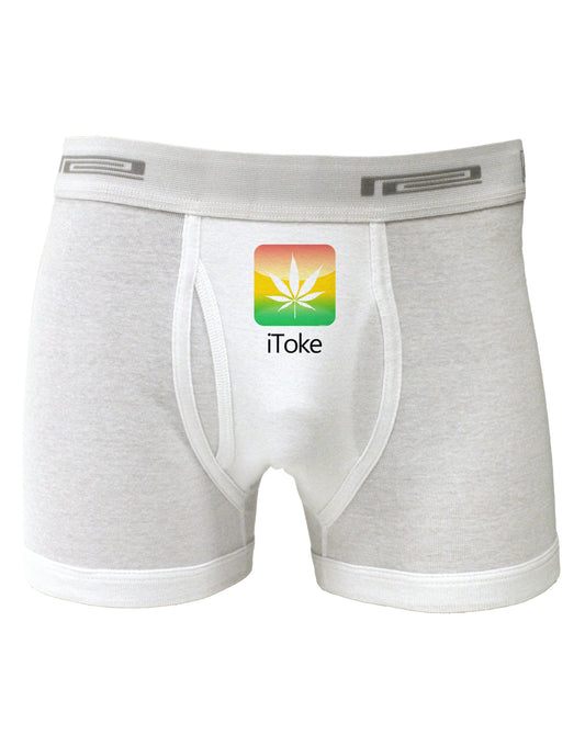 iToke Logo - Marijuana Leaf Boxer Briefs-Boxer Briefs-TooLoud-White-Small-Davson Sales