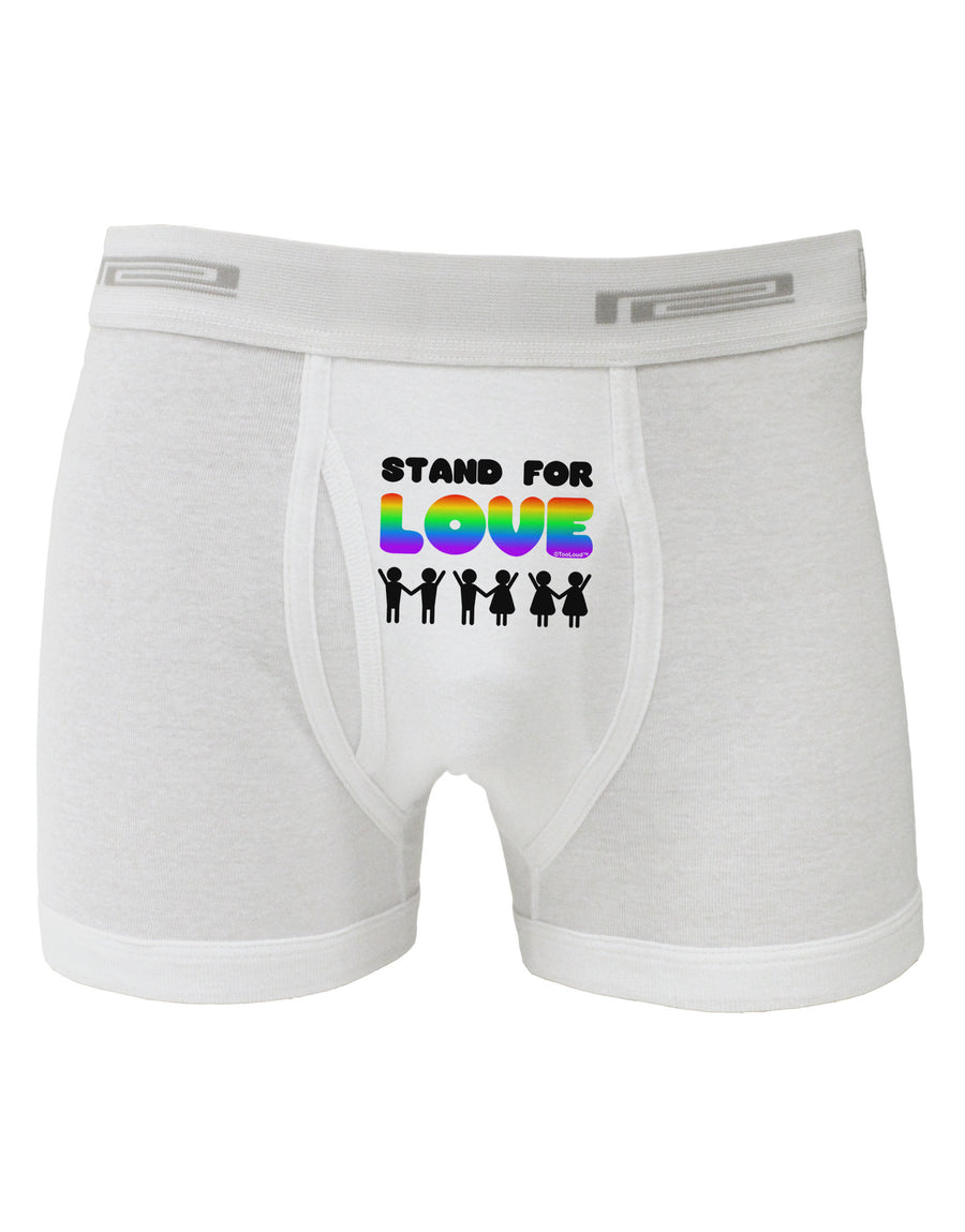 Stand For Love Rainbow Boxer Briefs-Boxer Briefs-TooLoud-White-Small-Davson Sales