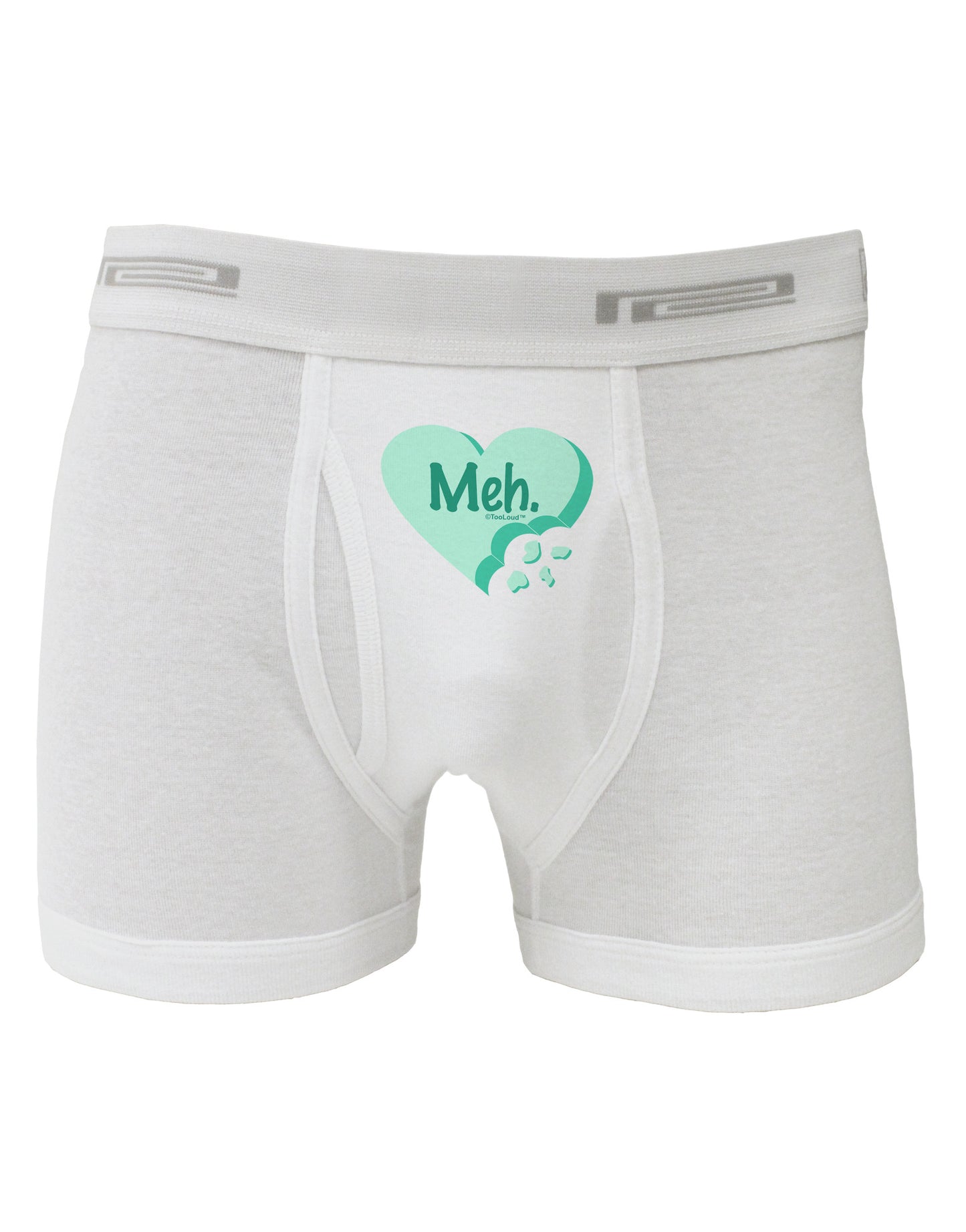 Meh Candy Heart Green - Valentines Day Boxer Briefs by TooLoud-Boxer Briefs-TooLoud-White-Small-Davson Sales