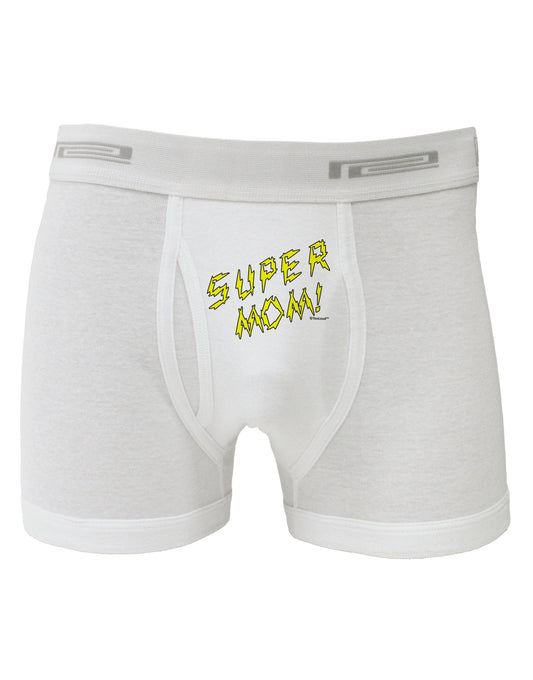 Super Mom - Lightening Bolt Design Boxer Briefs by TooLoud-Boxer Briefs-TooLoud-White-Small-Davson Sales
