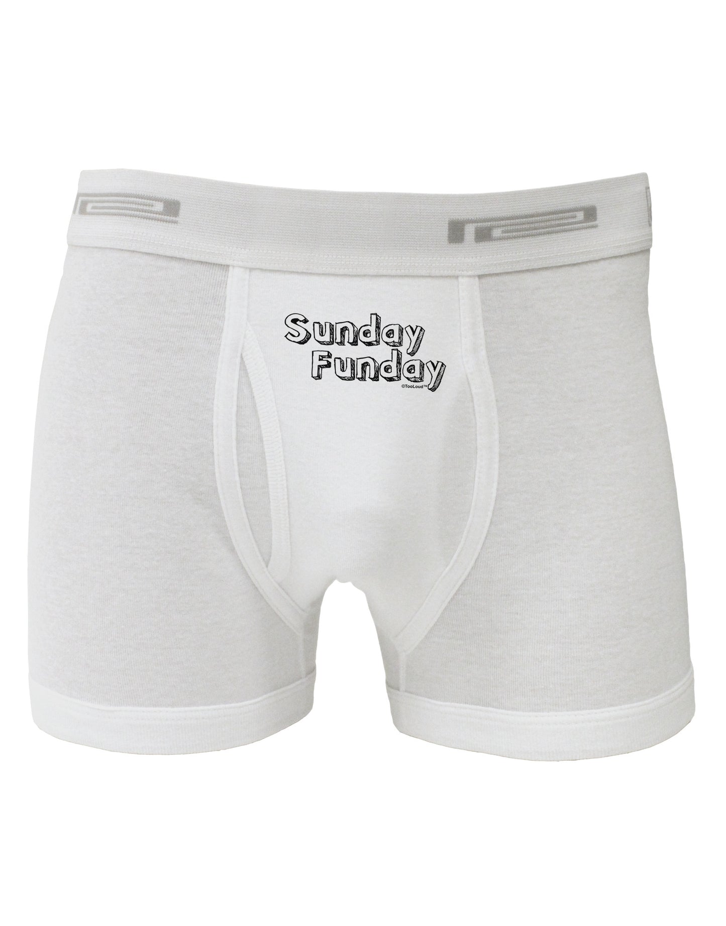 Sunday Funday Text Design Boxer Briefs by TooLoud-Boxer Briefs-TooLoud-White-Small-Davson Sales