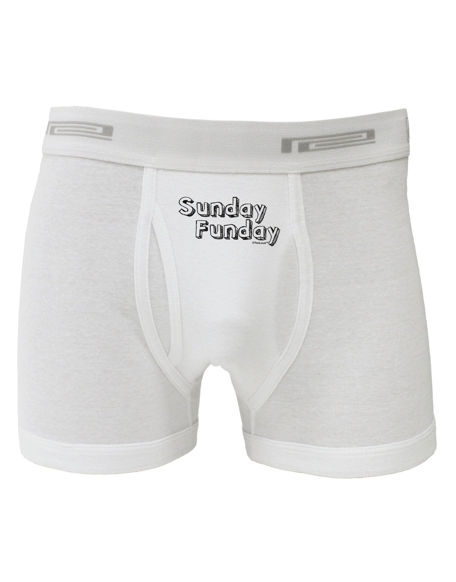 Sunday Funday Text Design Boxer Briefs by TooLoud-Boxer Briefs-TooLoud-White-Small-Davson Sales