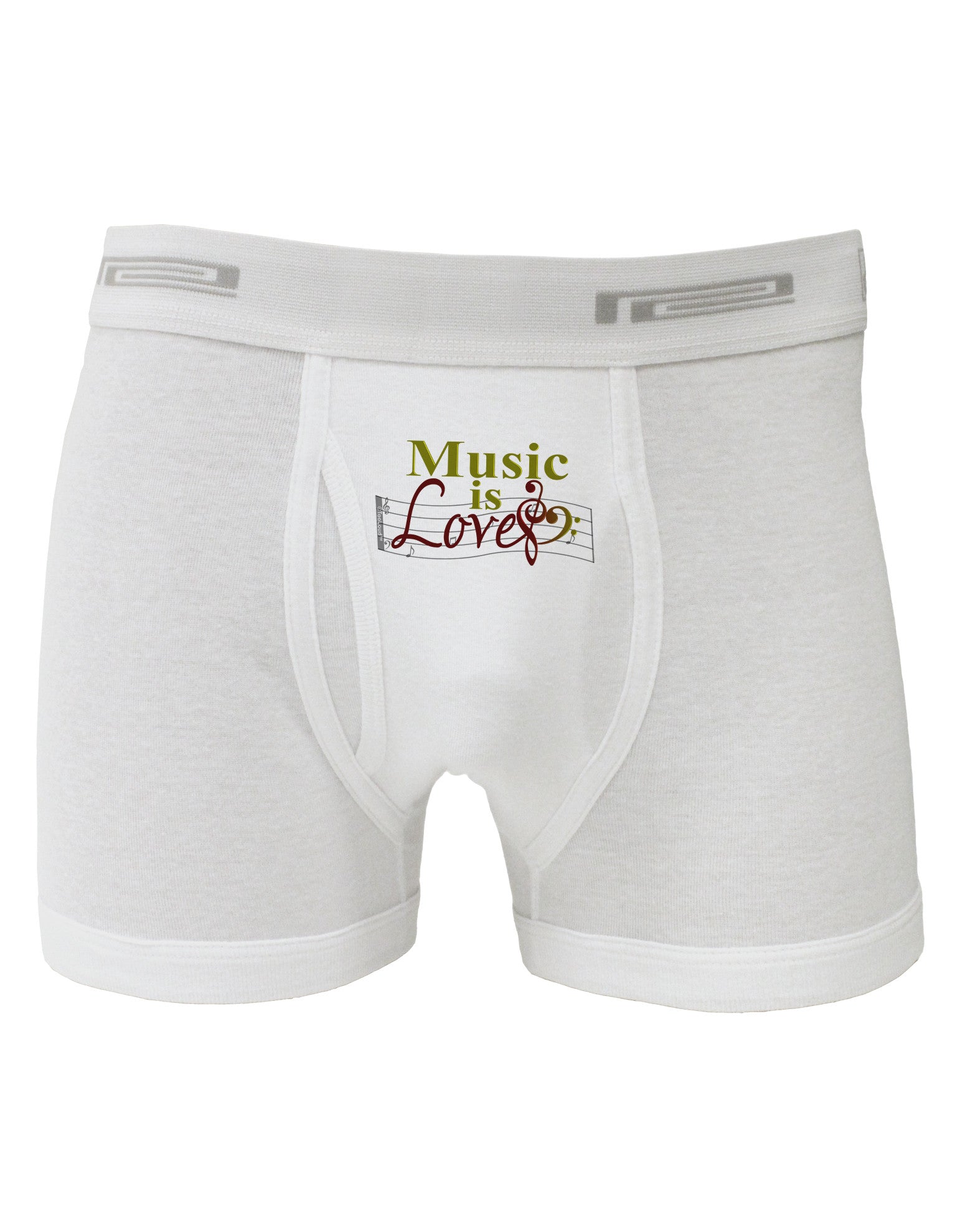 Music Is Love Boxer Briefs-Boxer Briefs-TooLoud-White-Small-Davson Sales