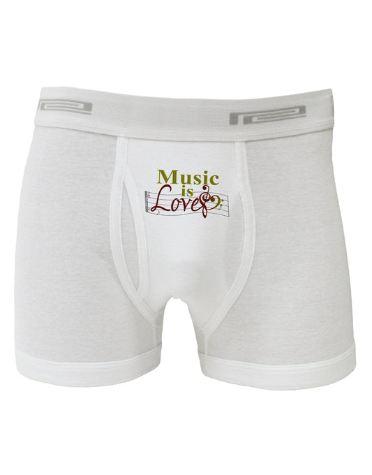 Music Is Love Boxer Briefs-Boxer Briefs-TooLoud-White-Small-Davson Sales