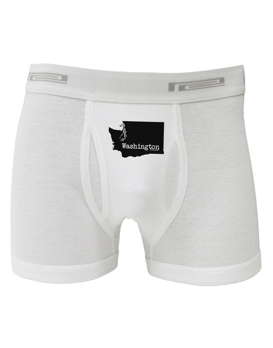 Washington - United States Shape Boxer Briefs-Boxer Briefs-TooLoud-White-Small-Davson Sales