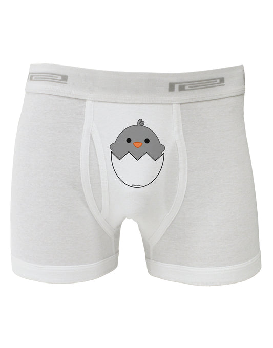Cute Hatching Chick - Gray Boxer Briefs by TooLoud-Boxer Briefs-TooLoud-White-Small-Davson Sales