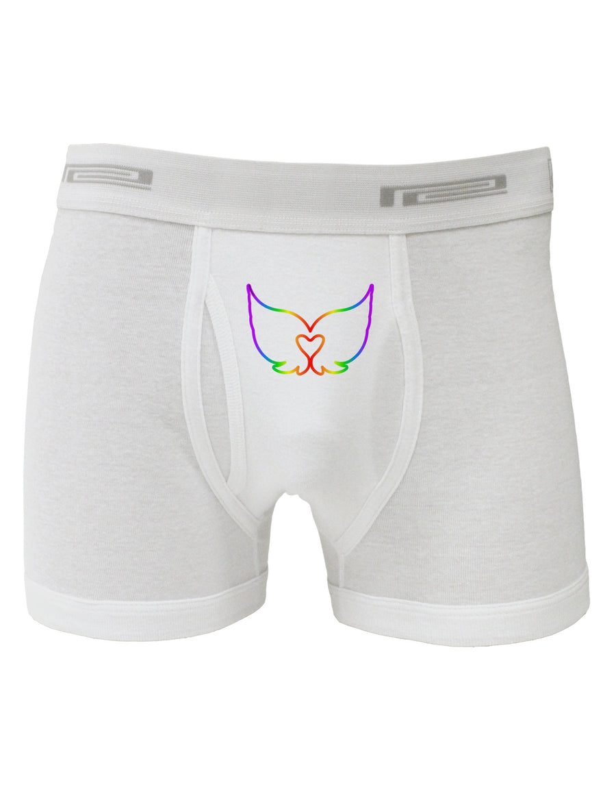 Cute Rainbow Angel Wings Heart Boxer Briefs-Boxer Briefs-TooLoud-White-Small-Davson Sales