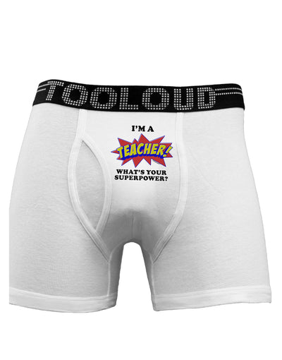 Teacher - Superpower Boxer Briefs-Boxer Briefs-TooLoud-White-Small-Davson Sales