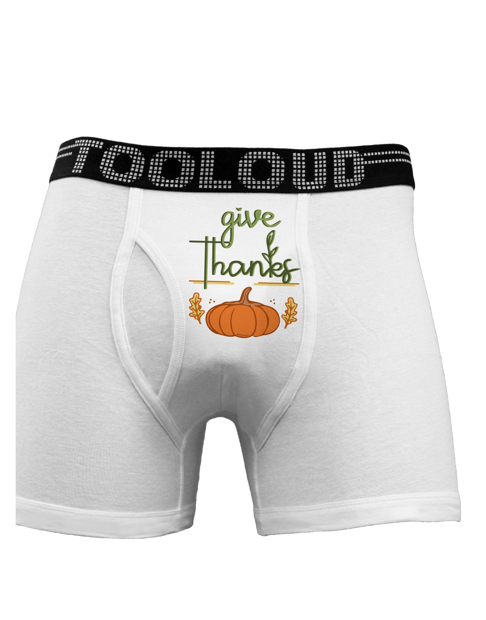 Give Thanks Boxer Briefs White Small Tooloud - Davson Sales