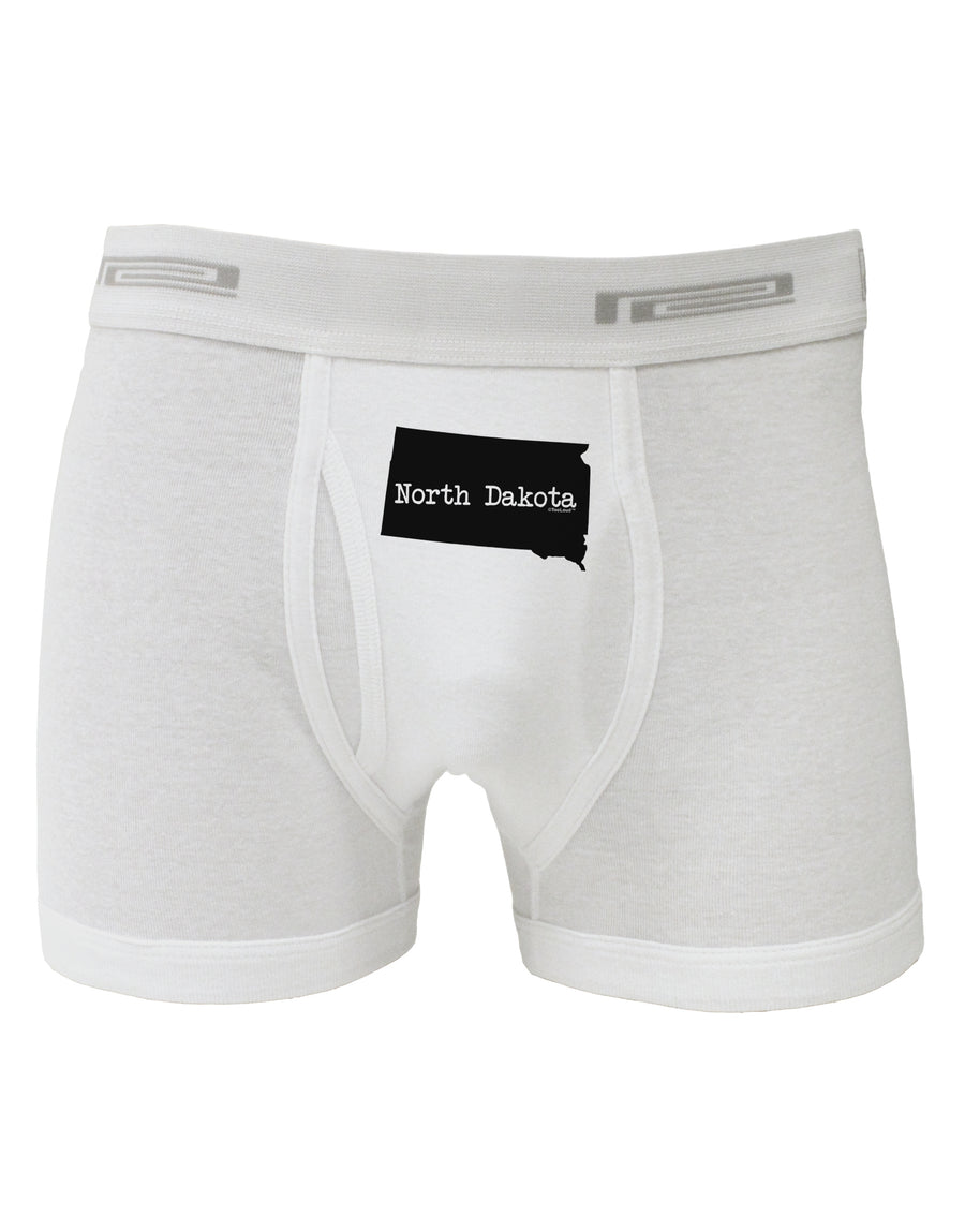 North Dakota - United States Shape Boxer Briefs by TooLoud-Boxer Briefs-TooLoud-White-Small-Davson Sales