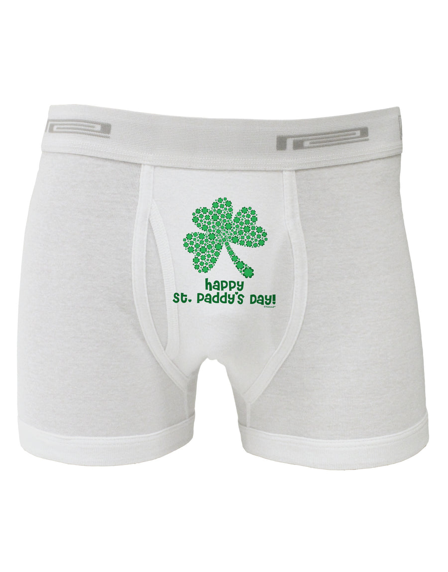 Happy St. Paddy's Day Shamrock Design Boxer Briefs by TooLoud-Boxer Briefs-TooLoud-White-Small-Davson Sales