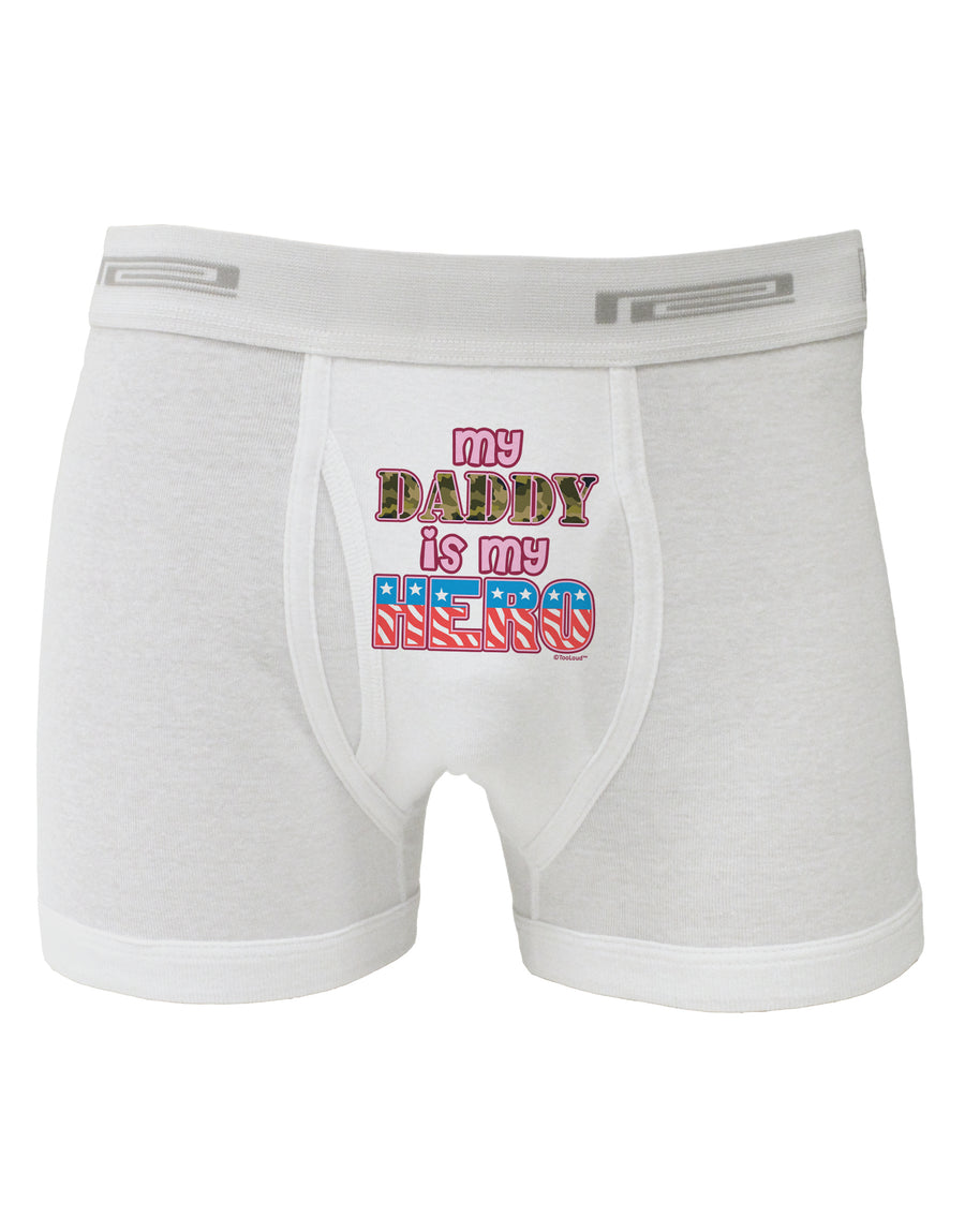 My Daddy is My Hero - Armed Forces - Pink Boxer Briefs by TooLoud-Boxer Briefs-TooLoud-White-Small-Davson Sales