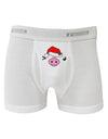 Kyu-T Face Oinkette Santa Hat Girl Pig Boxer Briefs-Boxer Briefs-TooLoud-White-Small-Davson Sales