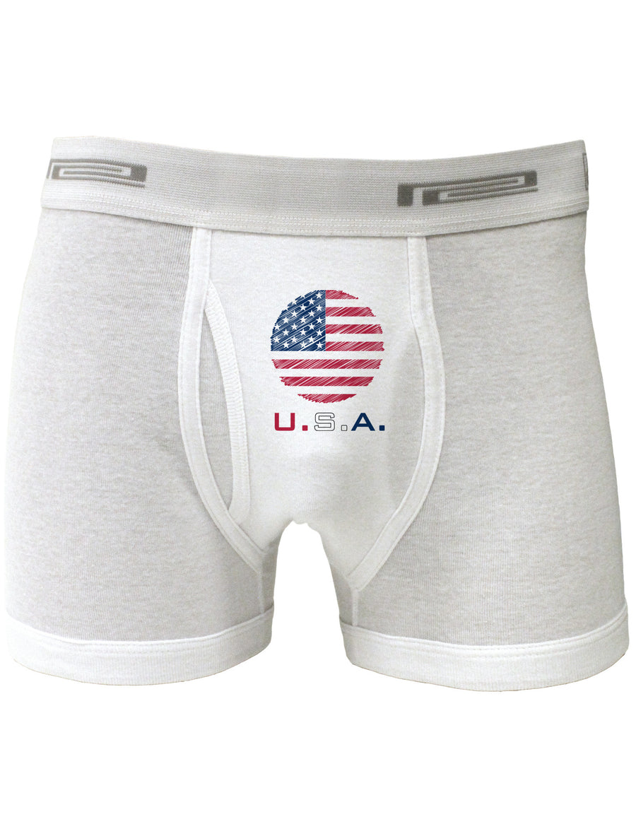 American Flag Scribble Boxer Briefs-Boxer Briefs-TooLoud-White-Small-Davson Sales