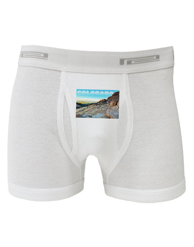 CO Rockies View with Text Boxer Briefs-Boxer Briefs-TooLoud-White-Small-Davson Sales