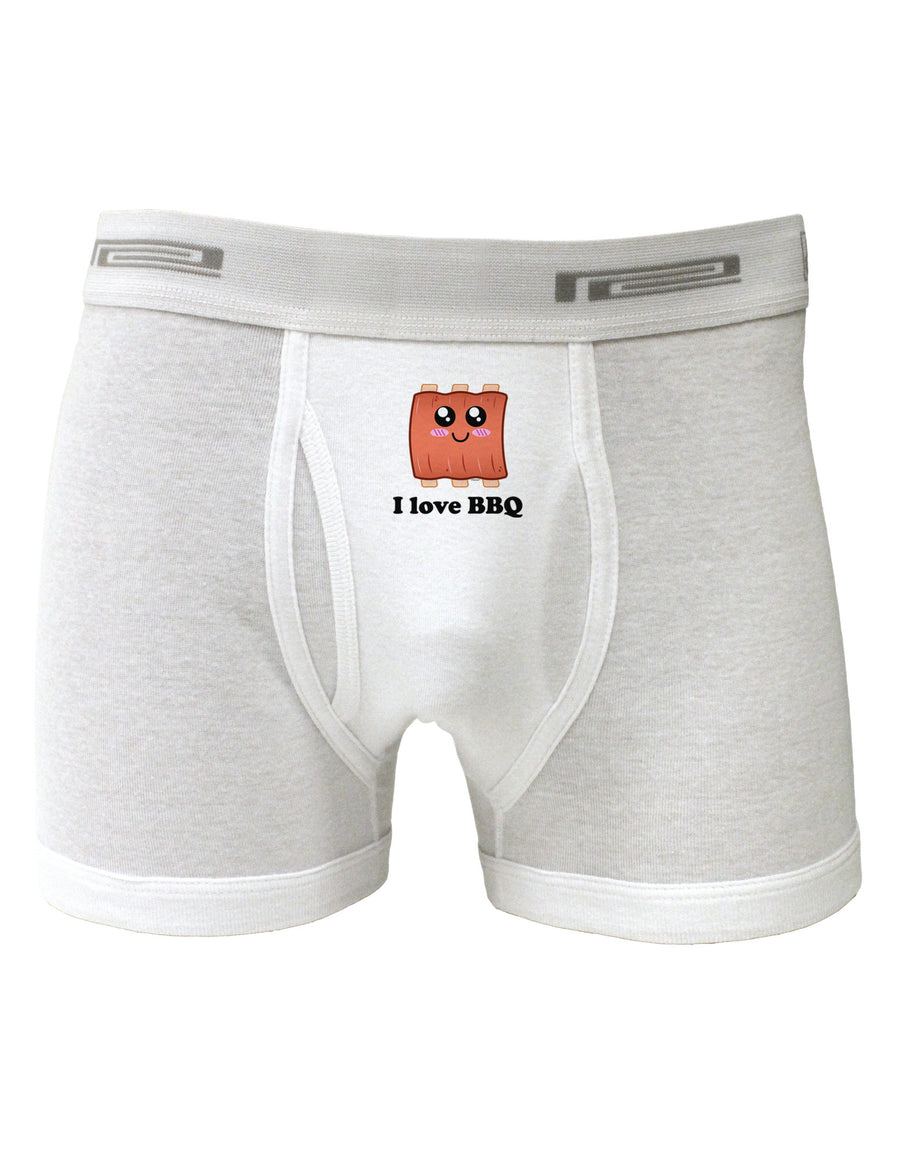 I love BBQ Ribs Boxer Briefs-Boxer Briefs-TooLoud-White-Small-Davson Sales