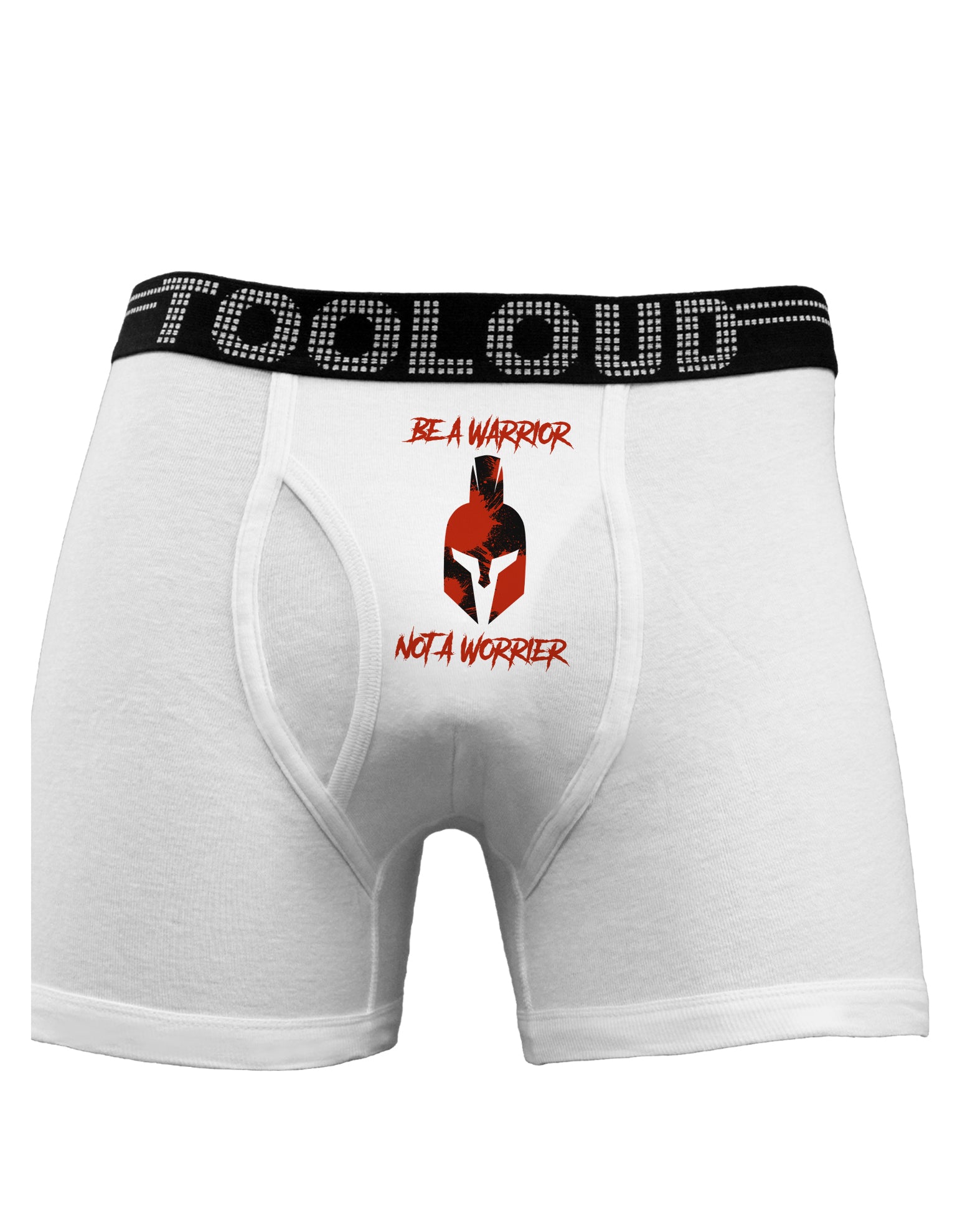 Be a Warrior Not a Worrier Boxer Briefs by TooLoud-TooLoud-White-Small-Davson Sales