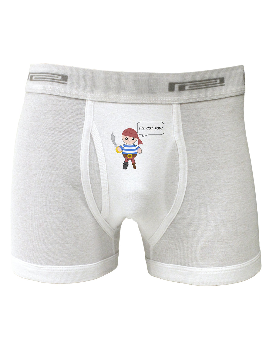 I'll Cut You - Petey the Pirate Boxer Briefs-Boxer Briefs-TooLoud-White-Small-Davson Sales