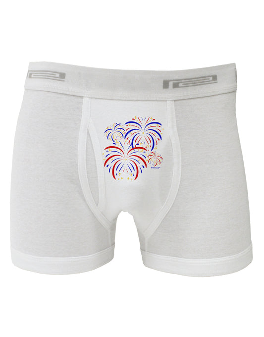 Patriotic Fireworks with Bursting Stars Boxer Briefs by TooLoud-Boxer Briefs-TooLoud-White-Small-Davson Sales