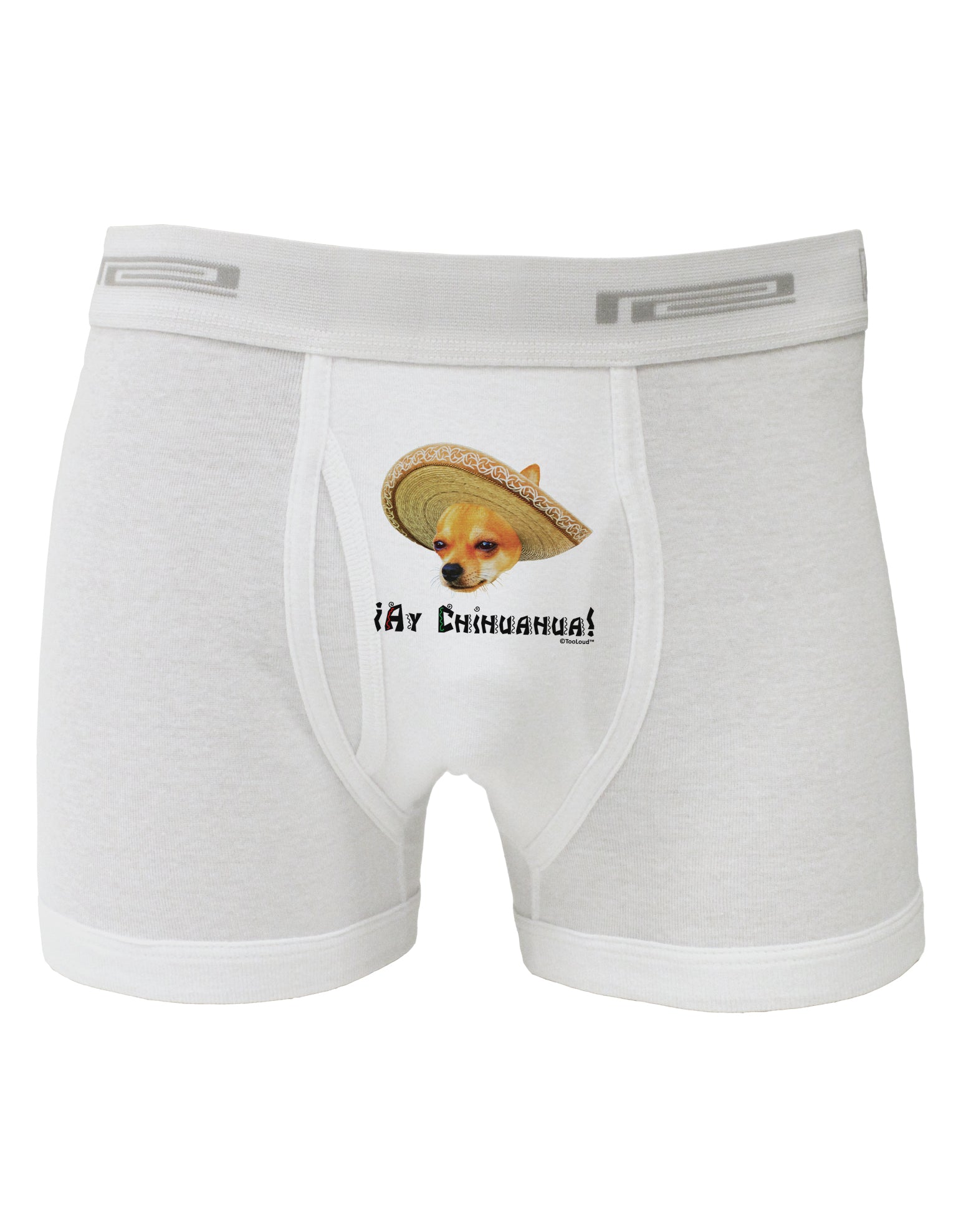Chihuahua Dog with Sombrero - Ay Chihuahua Boxer Briefs by TooLoud-Boxer Briefs-TooLoud-White-Small-Davson Sales