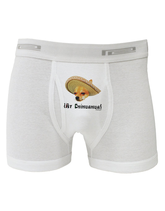 Chihuahua Dog with Sombrero - Ay Chihuahua Boxer Briefs by TooLoud-Boxer Briefs-TooLoud-White-Small-Davson Sales