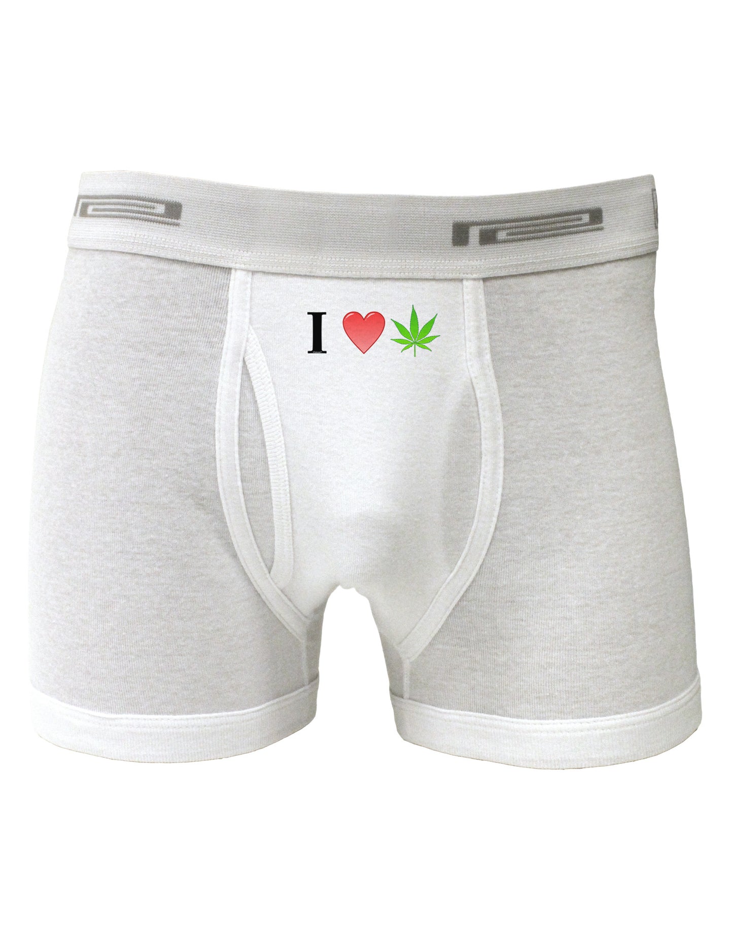 I Heart Marijuana Leaf Boxer Briefs-Boxer Briefs-TooLoud-White-Small-Davson Sales