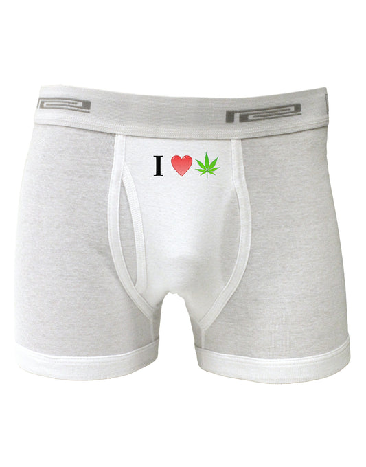 I Heart Marijuana Leaf Boxer Briefs-Boxer Briefs-TooLoud-White-Small-Davson Sales