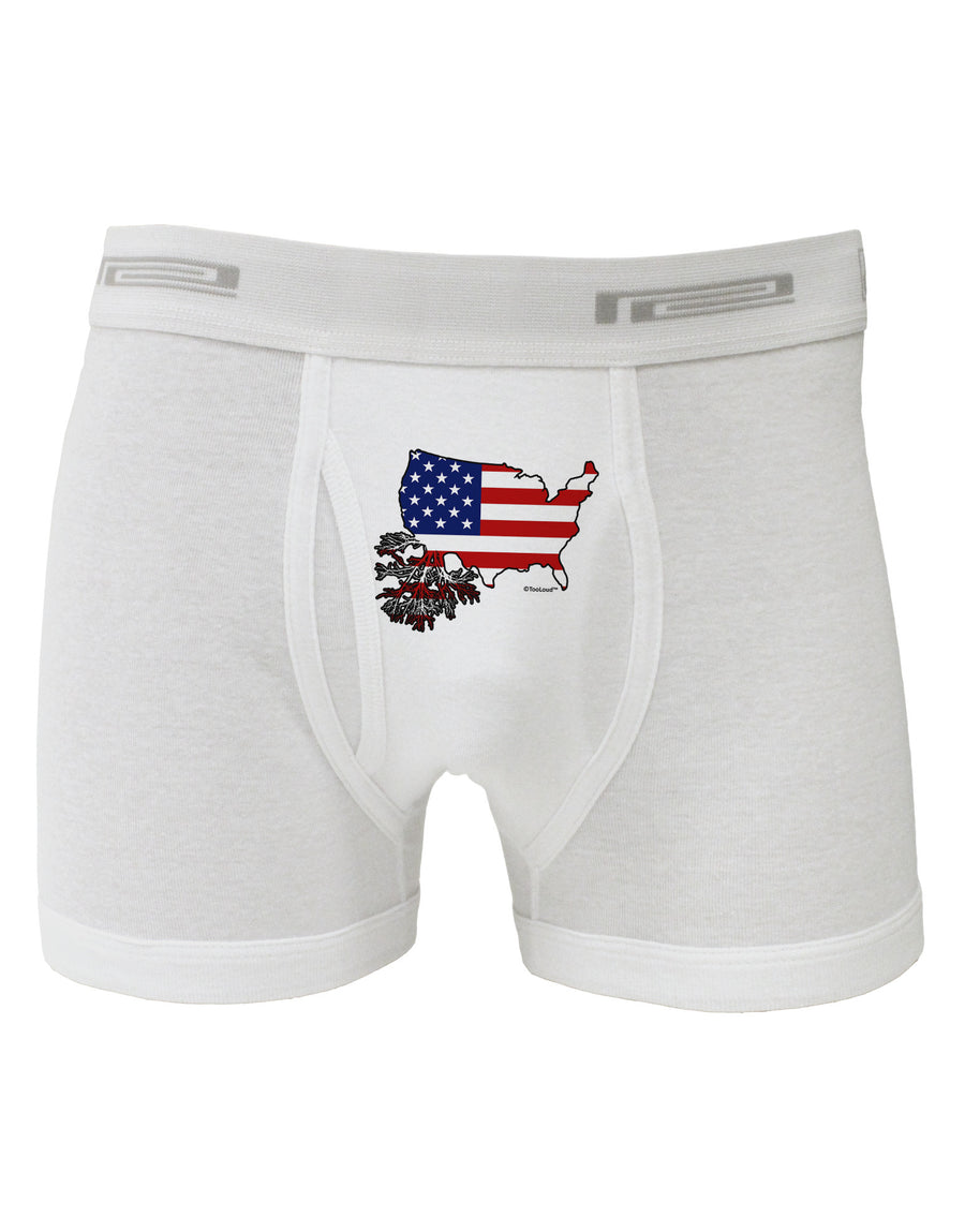 American Roots Design - American Flag Boxer Briefs by TooLoud-Boxer Briefs-TooLoud-White-Small-Davson Sales