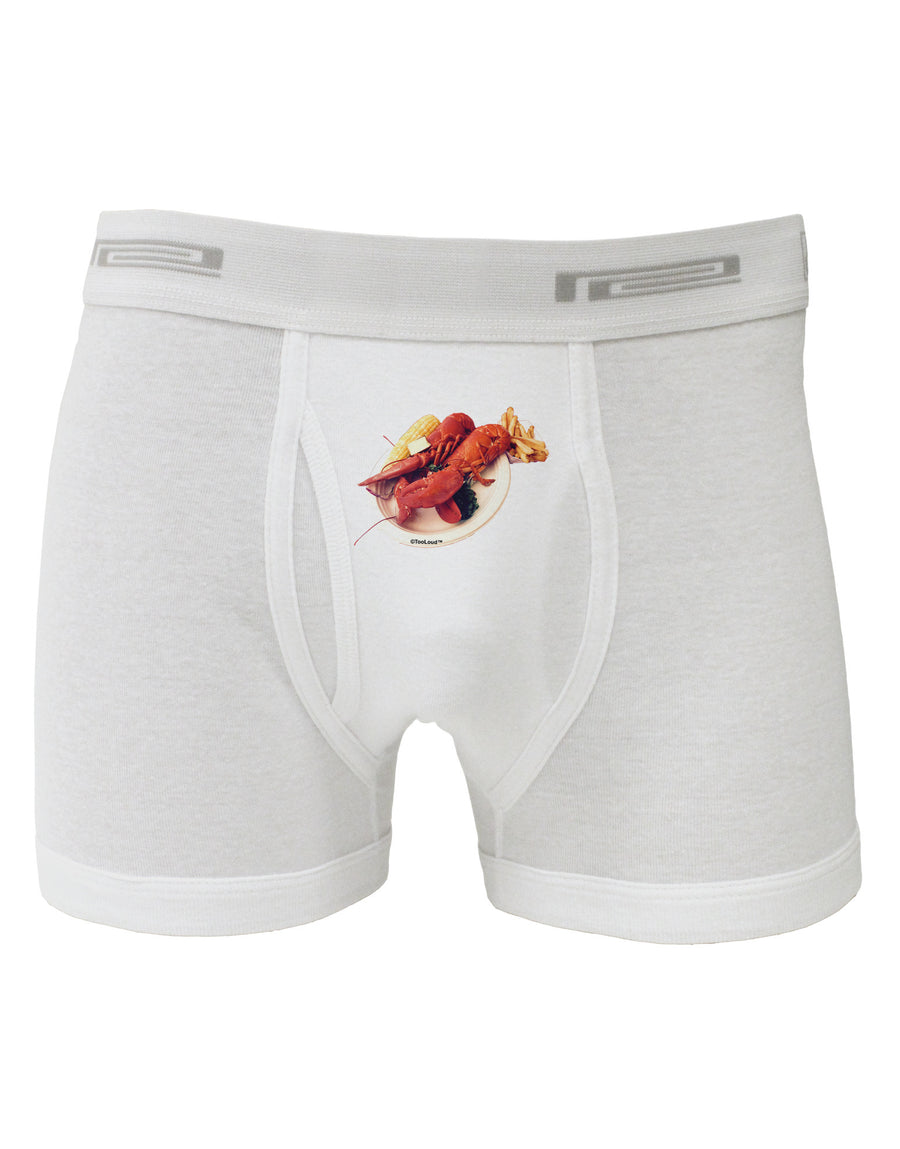 Lobster Plate Boxer Briefs-Boxer Briefs-TooLoud-White-Small-Davson Sales