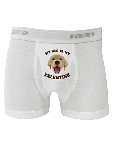 My Dog is my Valentine Gold Yellow Boxer Briefs-Boxer Briefs-TooLoud-White-Small-Davson Sales