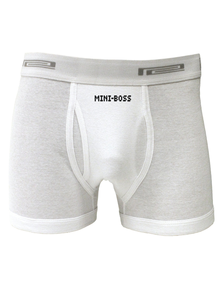 Mini-Boss Text - Boss Day Boxer Briefs-Boxer Briefs-TooLoud-White-Small-Davson Sales