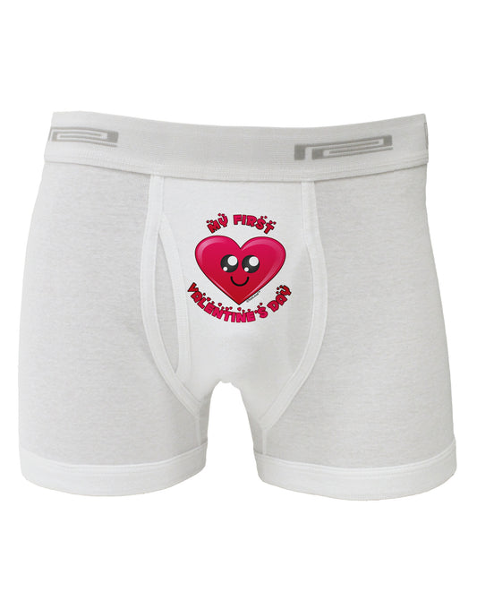My First Valentine's Day Boxer Briefs-Boxer Briefs-TooLoud-White-Small-Davson Sales