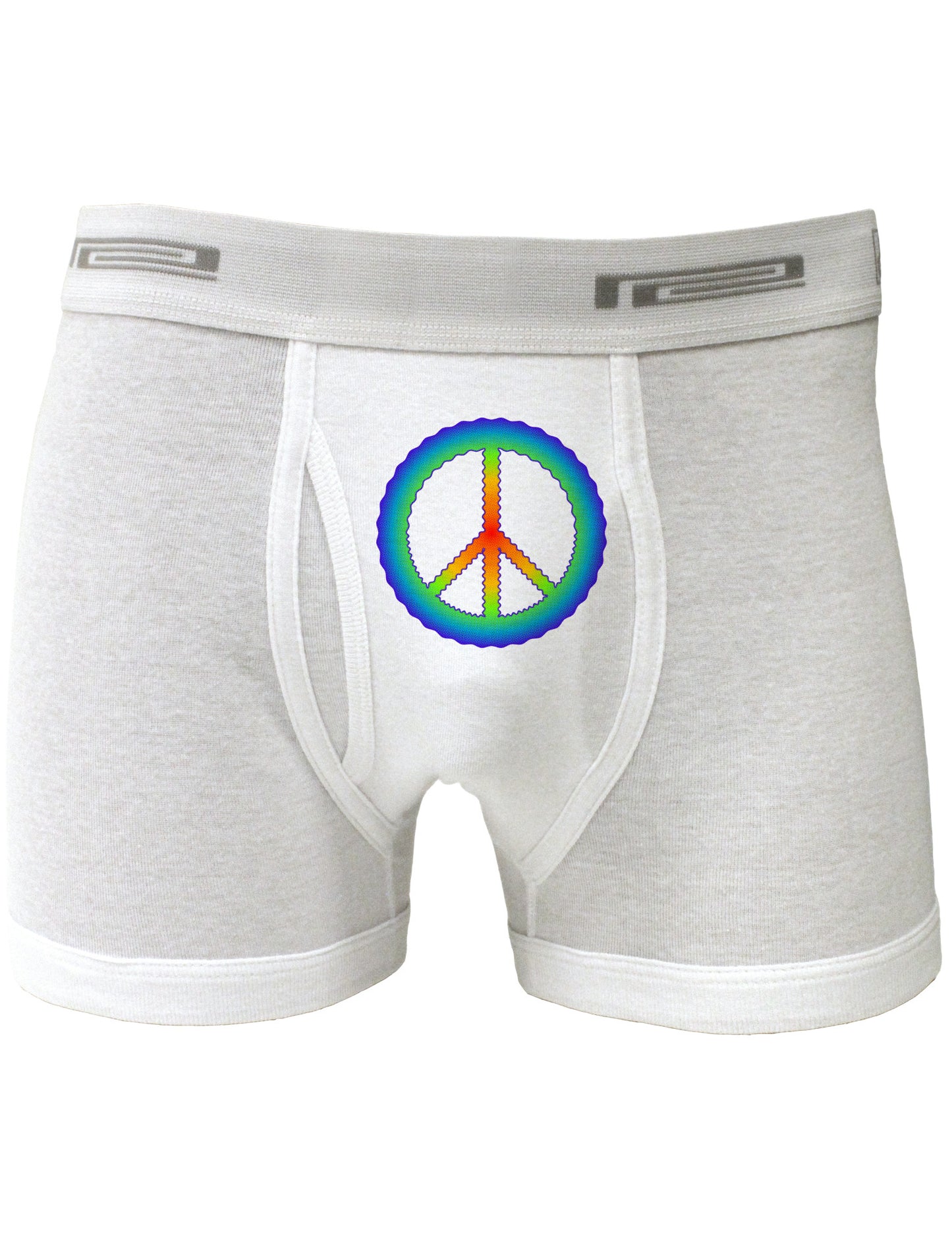 Halftone Peace Boxer Briefs-Boxer Briefs-TooLoud-White-Small-Davson Sales