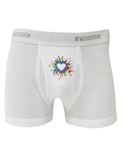 Heart Paint Splatter Boxer Briefs-Boxer Briefs-TooLoud-White-Small-Davson Sales