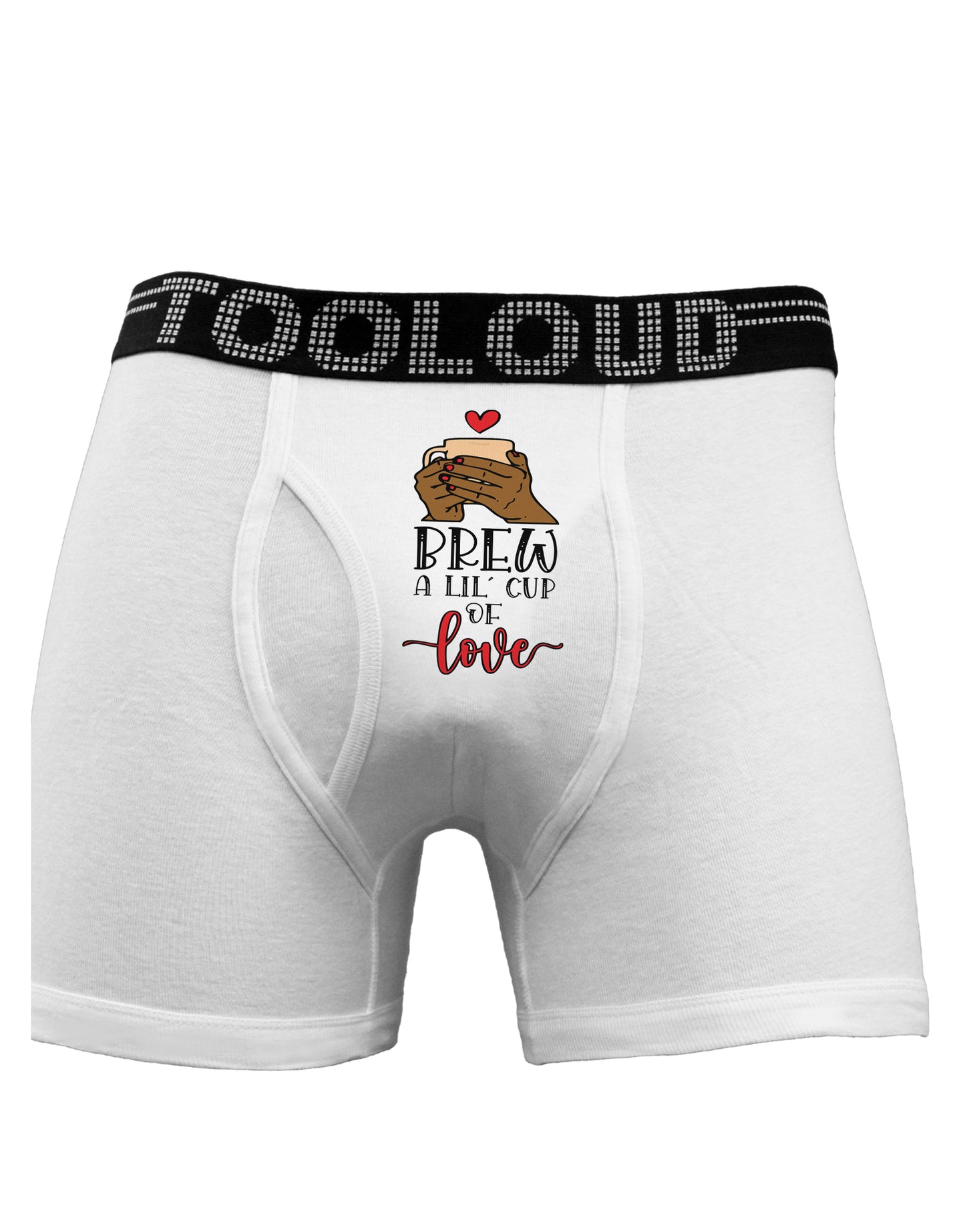 Brew a lil cup of love Boxer Briefs-Boxer Briefs-TooLoud-White-Small-Davson Sales