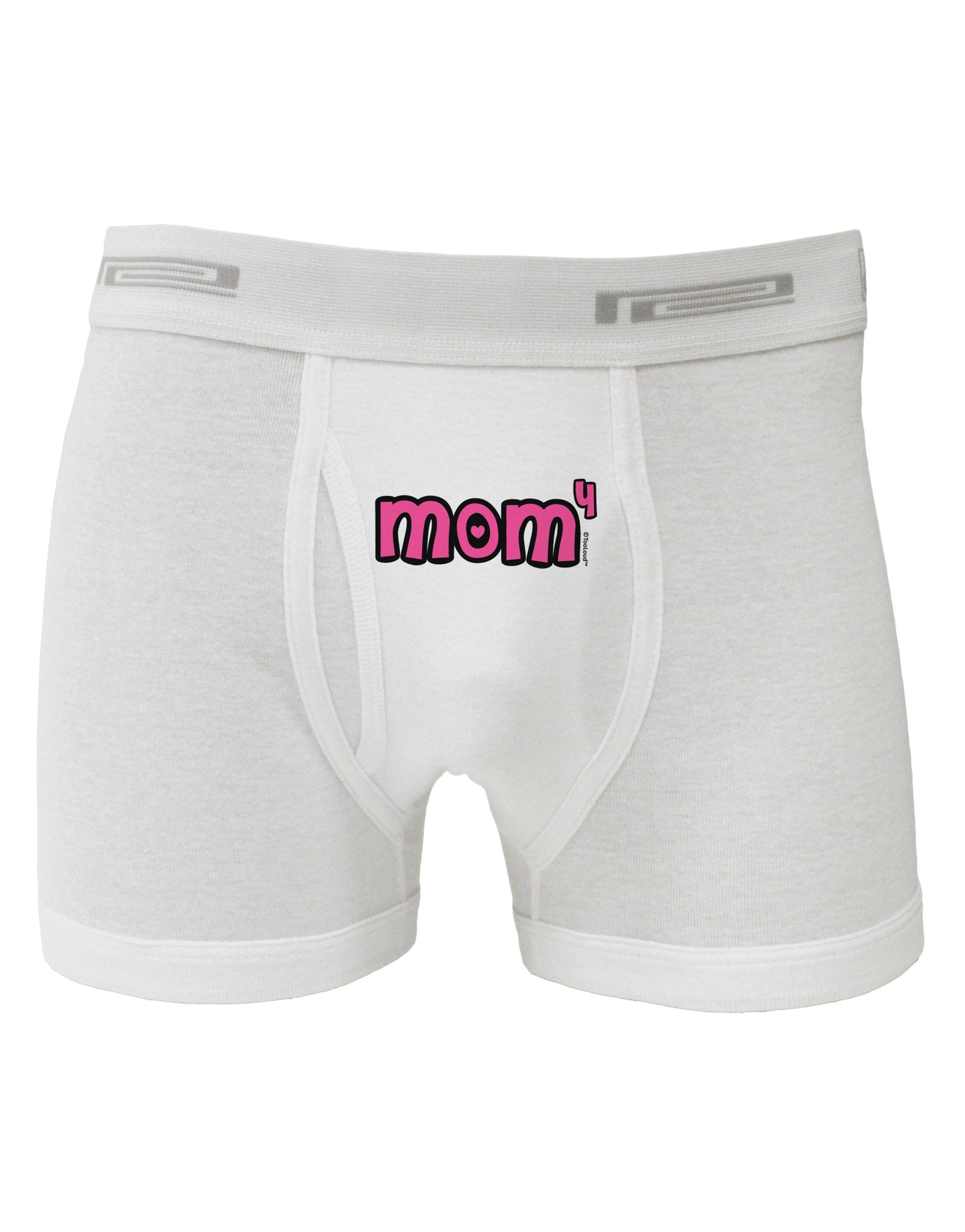 Mom to the Fourth Power - Cute Mom of 4 Design Boxer Briefs by TooLoud-Boxer Briefs-TooLoud-White-Small-Davson Sales