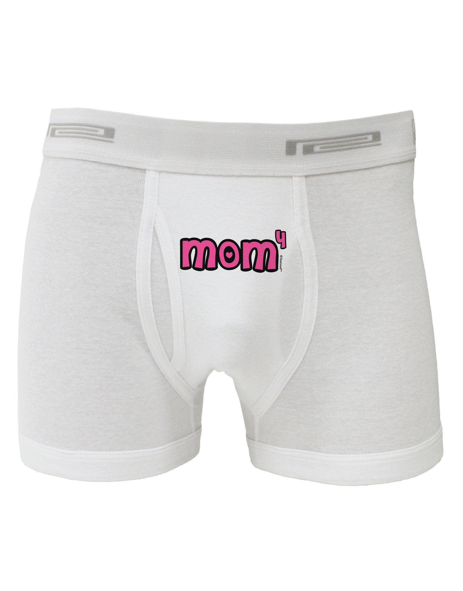 Mom to the Fourth Power - Cute Mom of 4 Design Boxer Briefs by TooLoud-Boxer Briefs-TooLoud-White-Small-Davson Sales