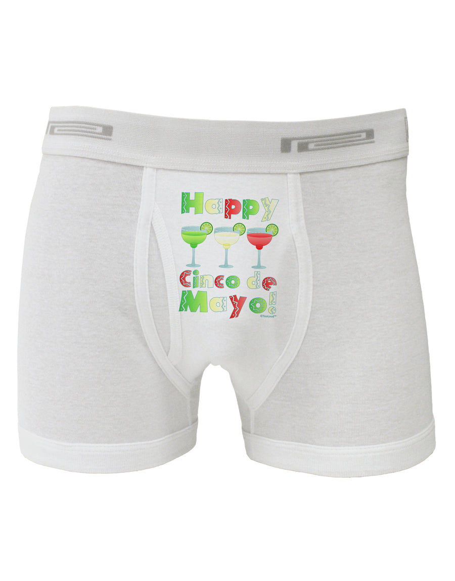 Margaritas - Mexican Flag Colors - Happy Cinco de Mayo Boxer Briefs by TooLoud-Boxer Briefs-TooLoud-White-Small-Davson Sales