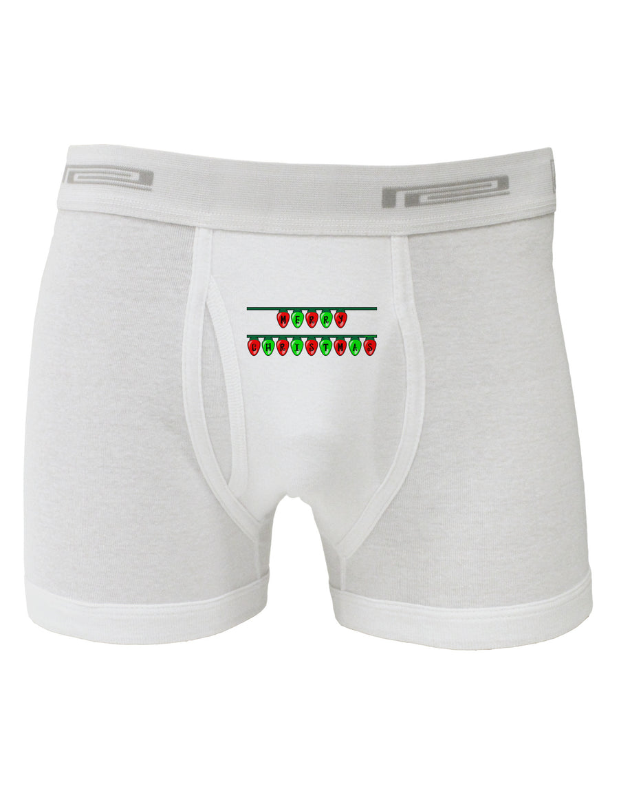 Merry Christmas Lights Red and Green Boxer Briefs-Boxer Briefs-TooLoud-White-Small-Davson Sales