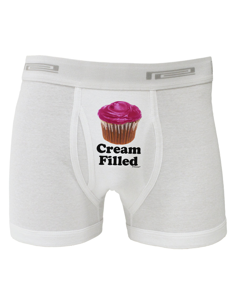 Cream Filled Pink Cupcake Design Boxer Briefs by TooLoud-Boxer Briefs-TooLoud-White-Small-Davson Sales