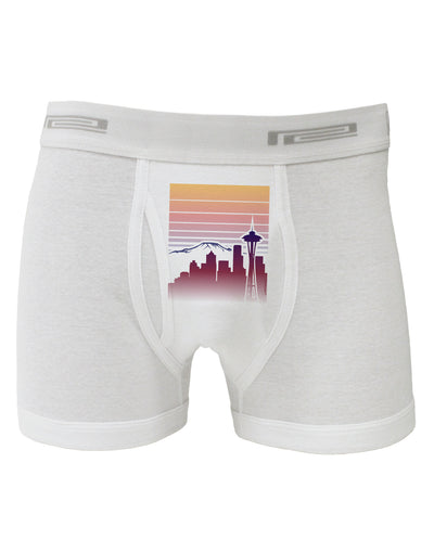 Seattle Skyline Sunrise Boxer Briefs-Boxer Briefs-TooLoud-White-Small-Davson Sales